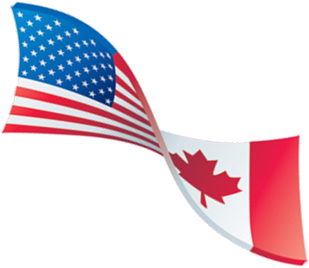 Truckboss Is Manufactured In The Usa And Canada - American Canadian Flag Png (476x424)