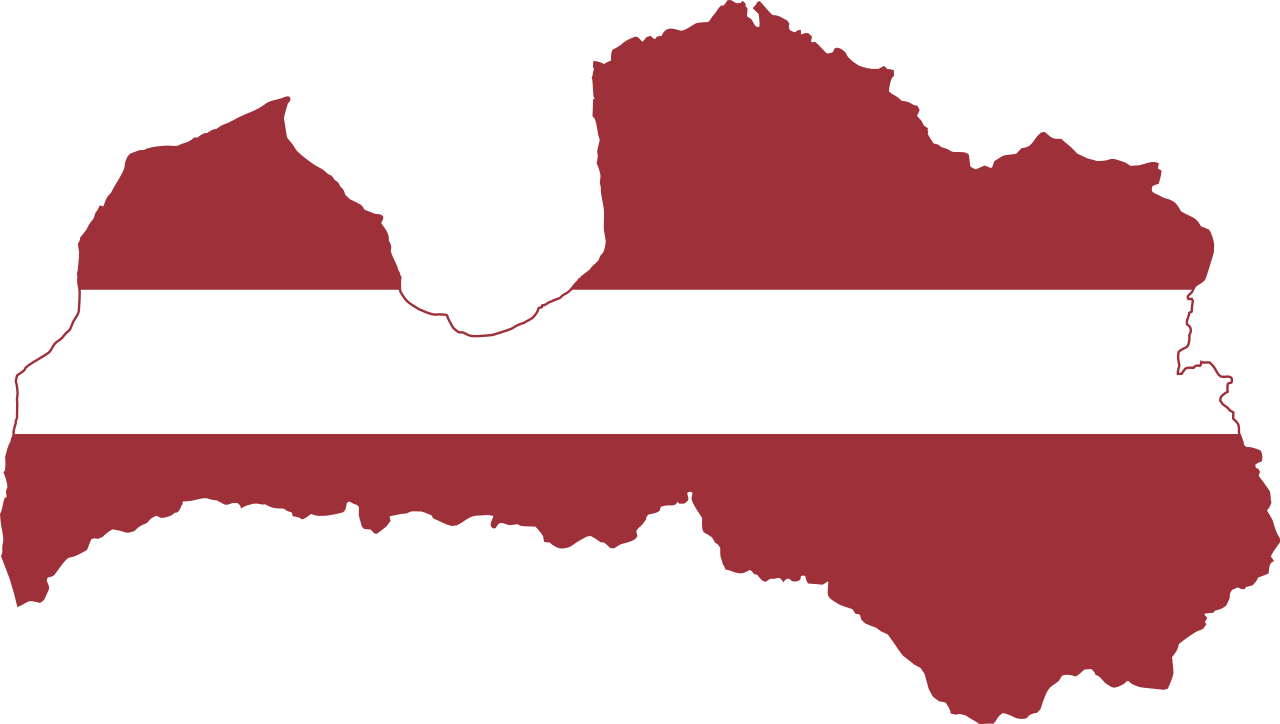 Study In Latvia - Latvia Map And Flag (2000x1132)