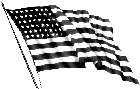 Black And Silver American Flag 30 Desktop Wallpaper - American Flag Black And White Waving (504x321)