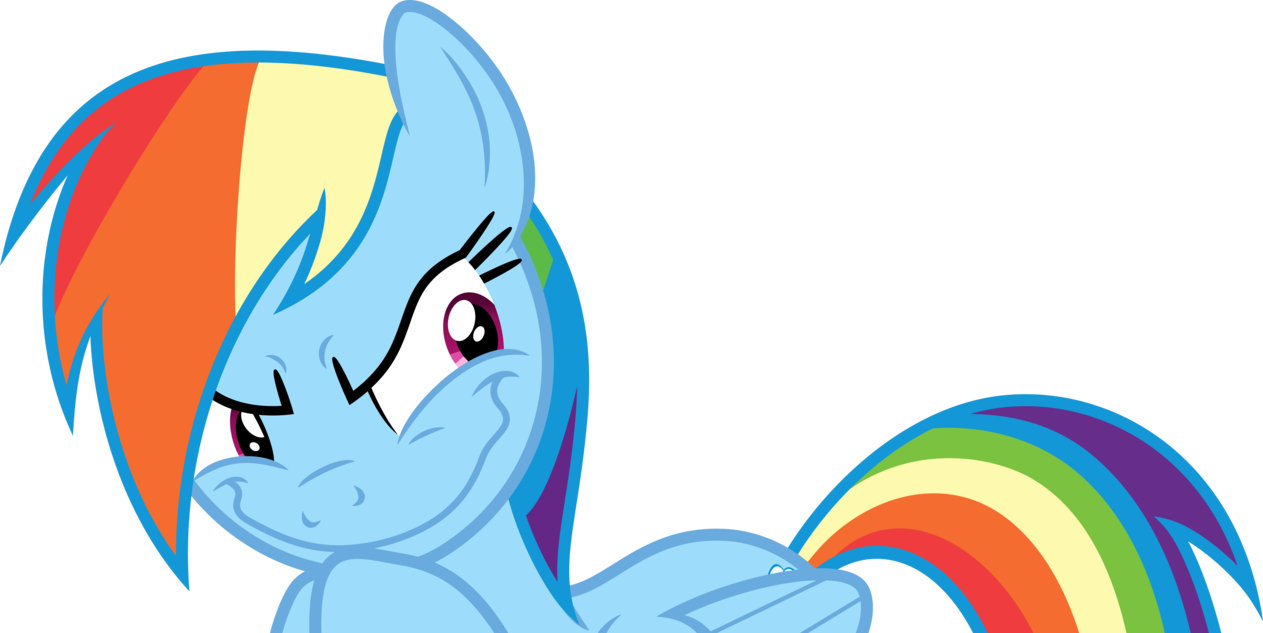 Vector - Rainbow Dash Smile Gif (1263x633)