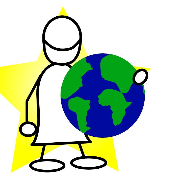 God With Arm Around Earth - World Aids Day Awareness And Support Card (720x720)