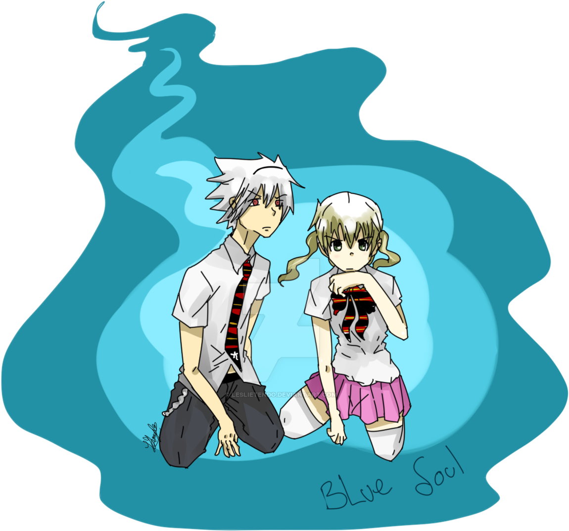 Blue - Soul Eater And Blue Exorcist Crossover (1280x1378)