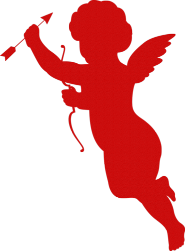 Cupid Silhouette Png Www Imgkid The Image Kid Has It - Bonne Saint Valentin Png (370x500)