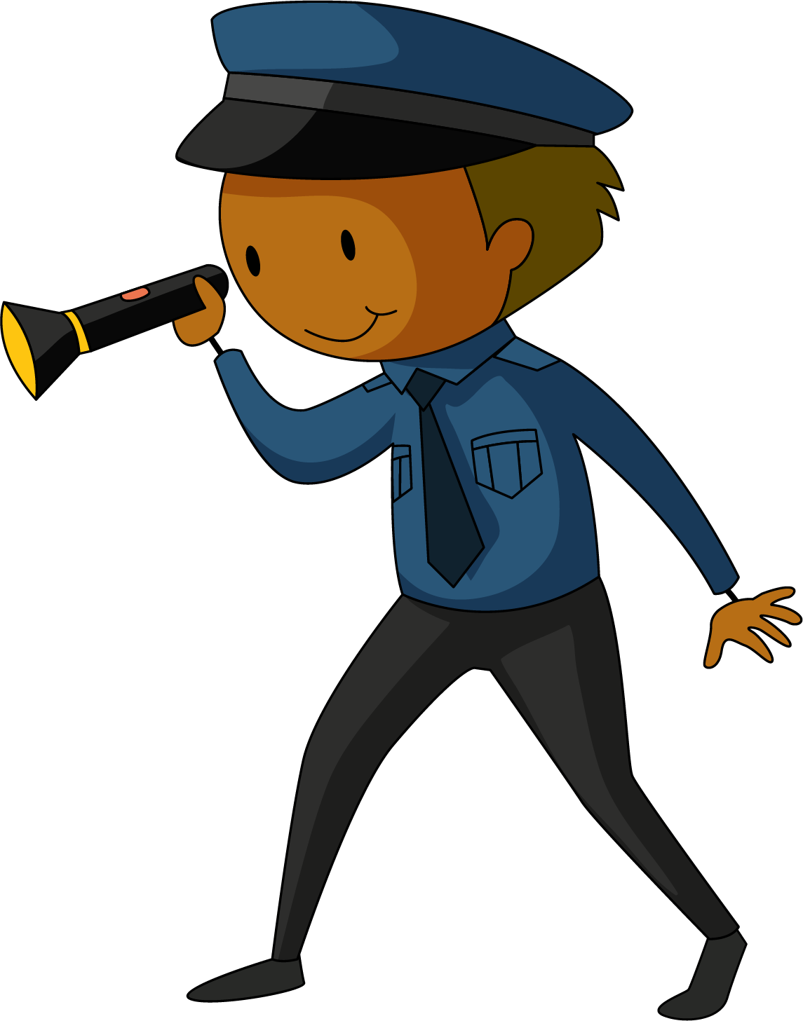 Security Guard Safety Illustration - Caricatura Vigilante (1145x1457)