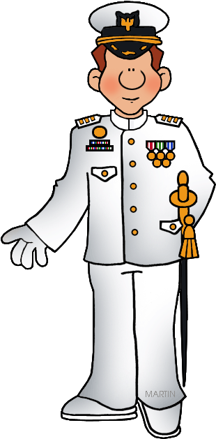 Military Clip Art By Phillip Martin - Coast Guard Clipart (353x648)