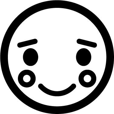 Shy - Shy Emoji Black And White (376x376)