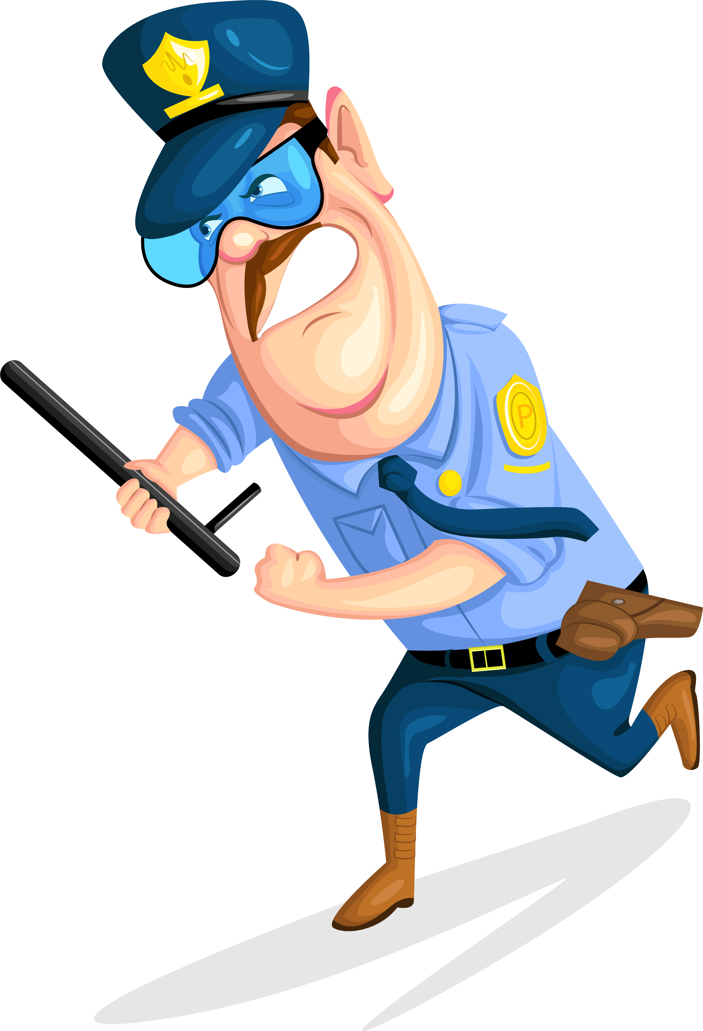 Cartoon Security Guard Police Officer - Security Guard Cartoon (2813x4122)