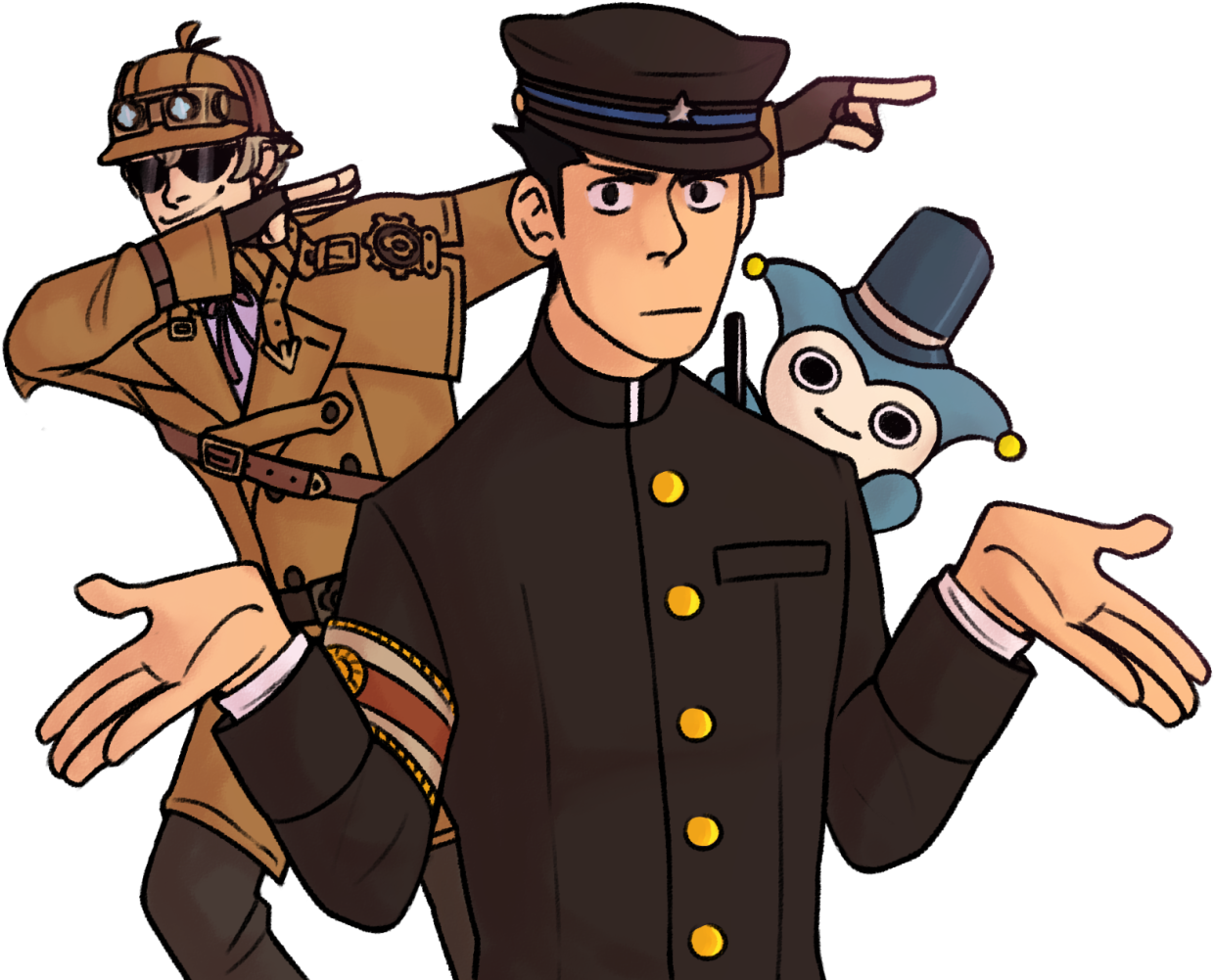 Dai Gyakuten Saiban Dgs Ace Attorney Dgs Sherlock Holmes - Cartoon (1280x1016)