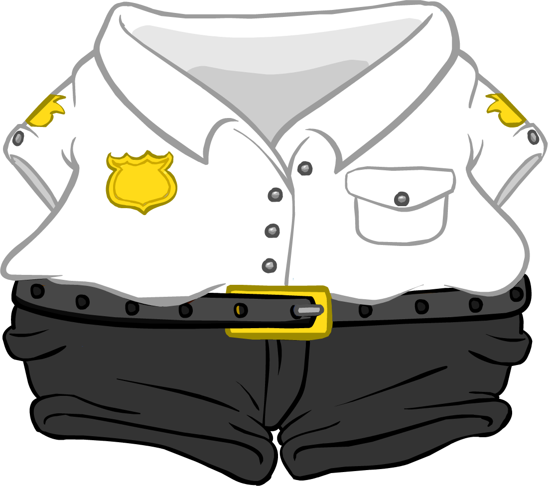 Security Guard Uniform - Club Penguin Uniform (1100x976)