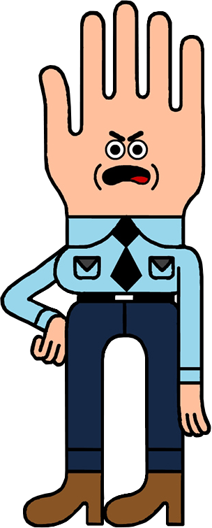 Hand Security Officer - Amazing World Of Gumball Hand (304x755)
