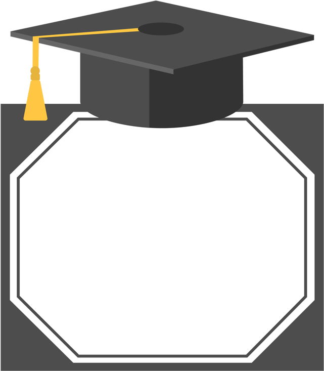 Hat Graduation Ceremony Bachelor's Degree - Graduation Cap Border Background (640x765)