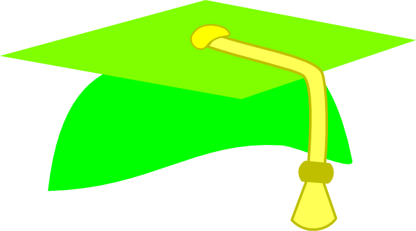 Green Graduation Clipart - Green Graduation Clip Art (600x333)