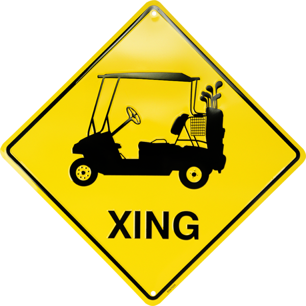 Golf Cart Xing - Golf Cart Crossing Sign (600x600)