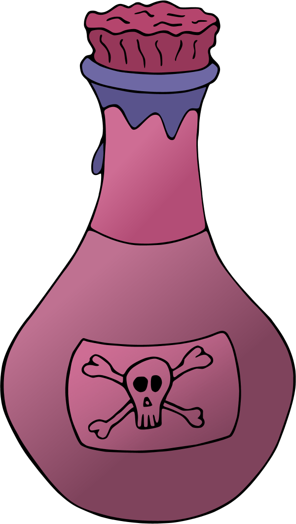 Vector Clip Art - Poison Bottle Clip Art (600x1063)