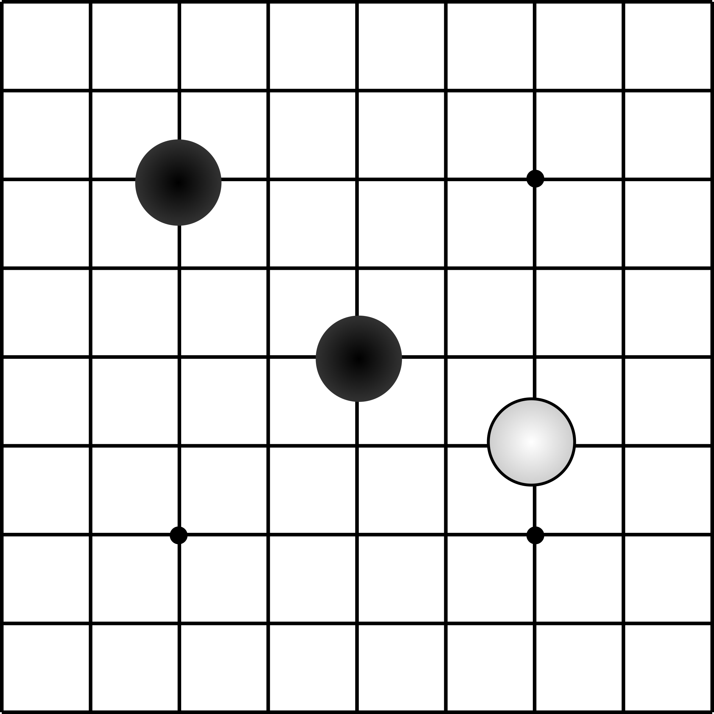 Board 9 X 9 With Stones - Go (2400x2400)