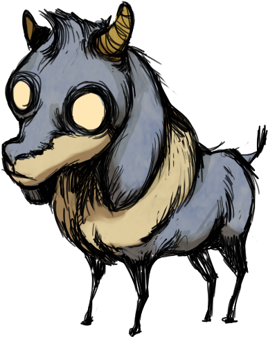 Babies Have Incredibly Big Eyes And Also Are Extremely - Don T Starve Volt Goat (425x505)