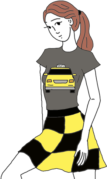 Cab Or Taxi - Cartoon (600x600)