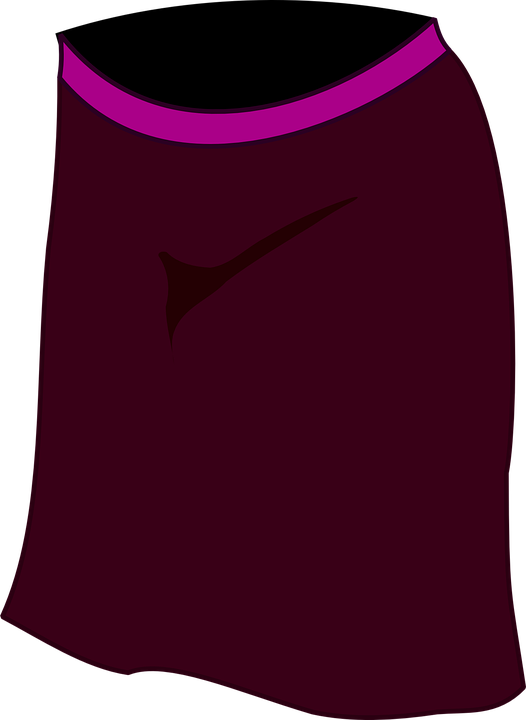 Violet Clipart Skirt - Skirt For Women Clipart Transparent (526x720)