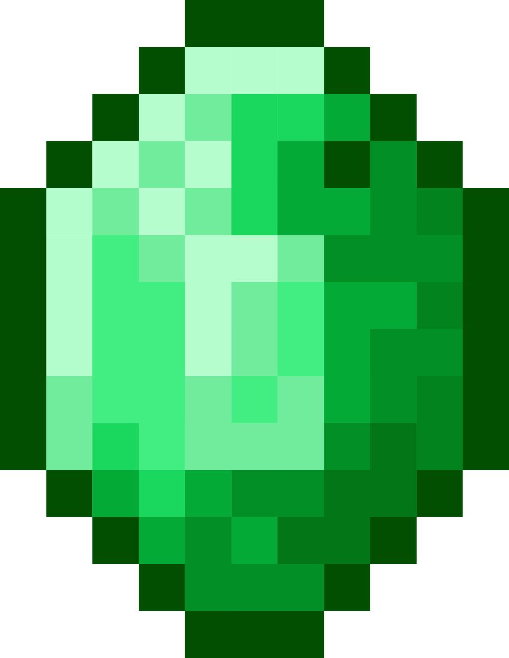 Emerald Clipart Minecraft - Minecraft Emerald (1024x1323)