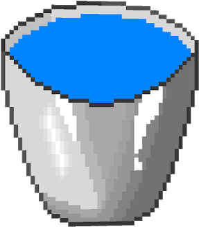 Minecraft Clipart Bucket Water - Sun Pixel Art Gif (380x400)