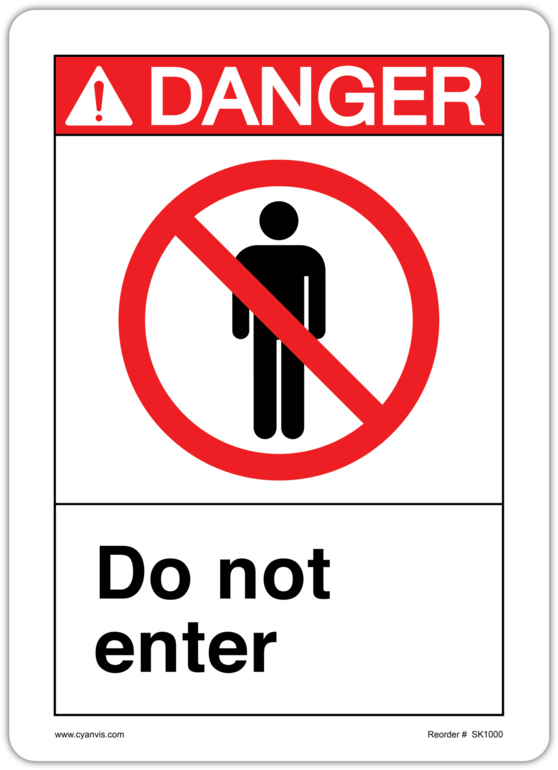 Cyanvis Safety Sign Legend, Ansi - Construction Site Hazard Signage (580x791)
