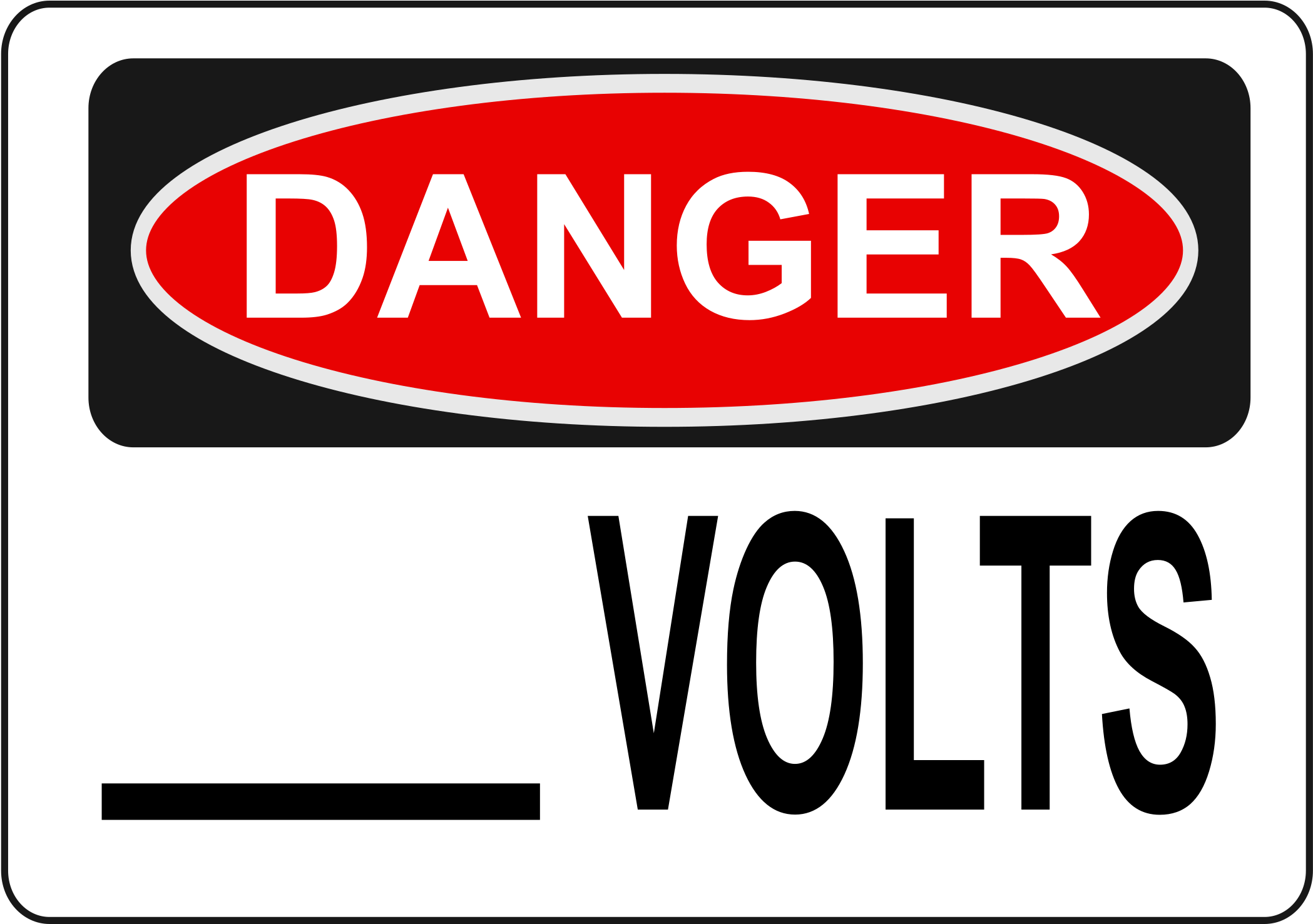 Free Danger - Clipart Danger Sign Large (2400x1476)