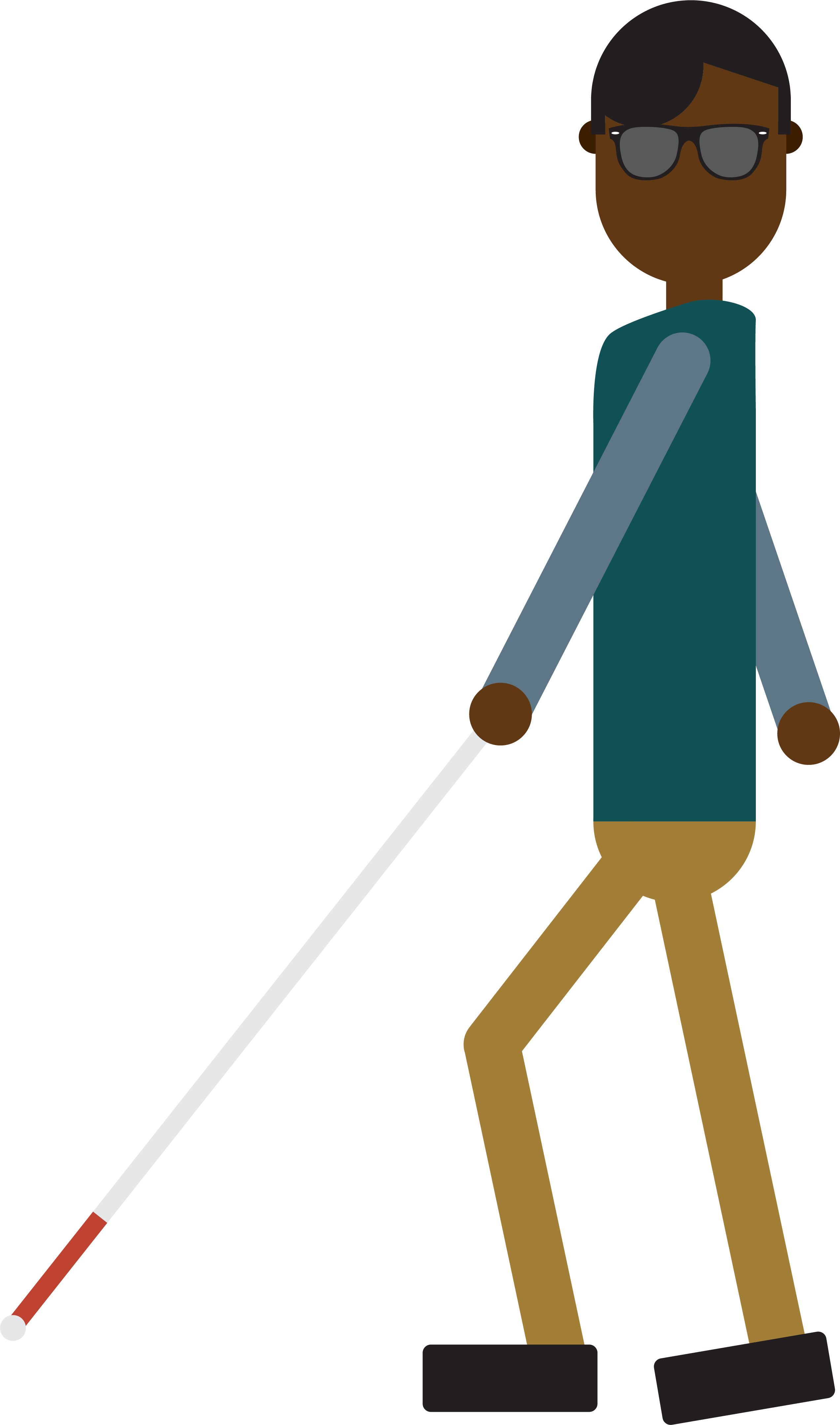 Blind Man Illustration Graphic - Illustration (2545x4315)