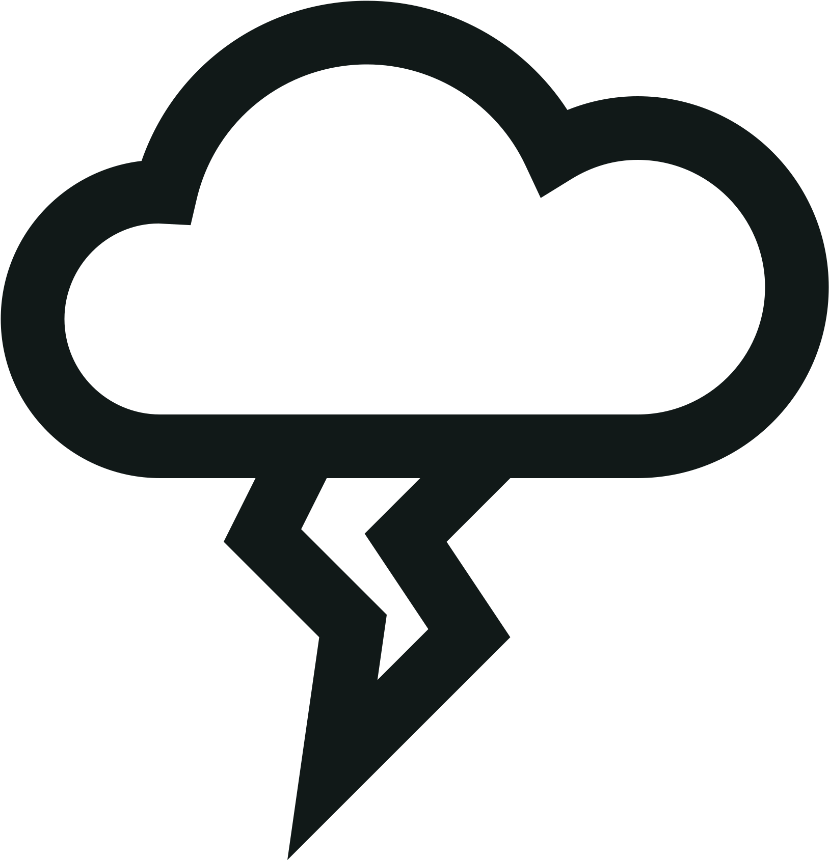 Open - Black And White Thunderstorm Clipart (2000x2000)