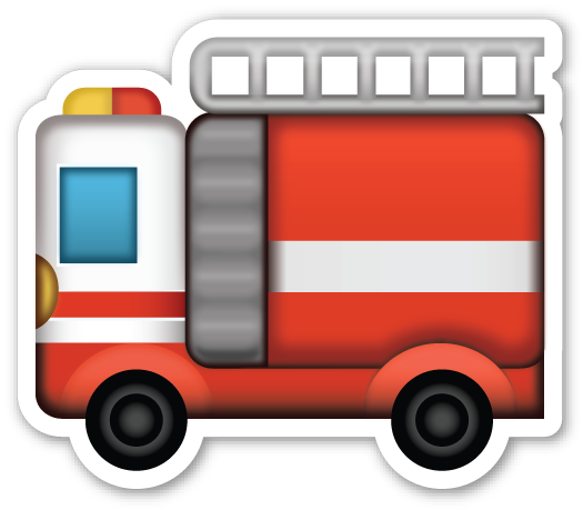 Fire Engine - Fire Truck Emoji Png (525x459)