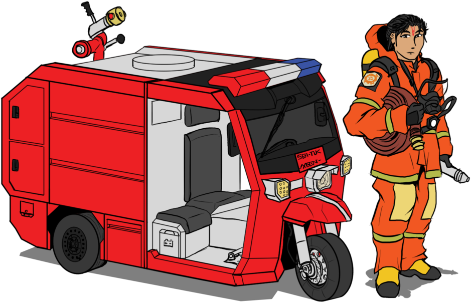 Thai Fire Tuk Tuk By Vachalenxeon - เค้ก วัน เกิด ดับ เพลิง (1024x768)