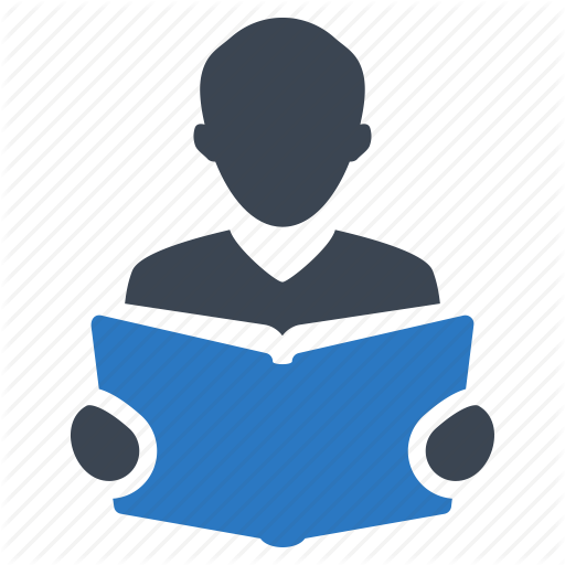 Library Clipart Student Learning - Reading Book Logo Png (512x512)