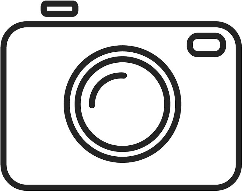 Basic Camera Outline Rubber Stamp - Basic Camera Outline (800x800)