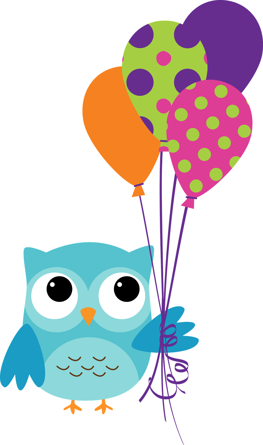 Owl Clipart Happy Birthday - Owl Birthday Clip Art (900x1522)