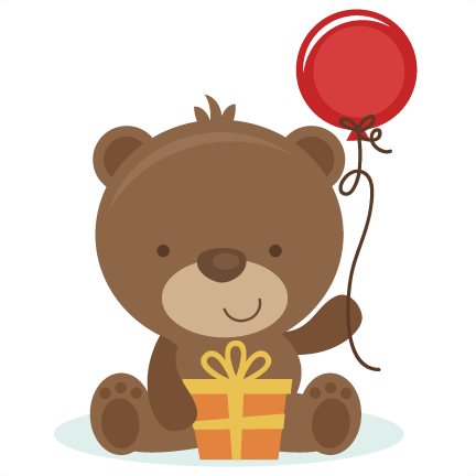 Bear Clipart Birthday - Miss Kate Cuttables Files (432x432)