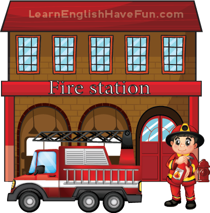 A Place Where Fire Fighters, Fire Trucks And Other - Womens Fire Fighter Costume (415x422)
