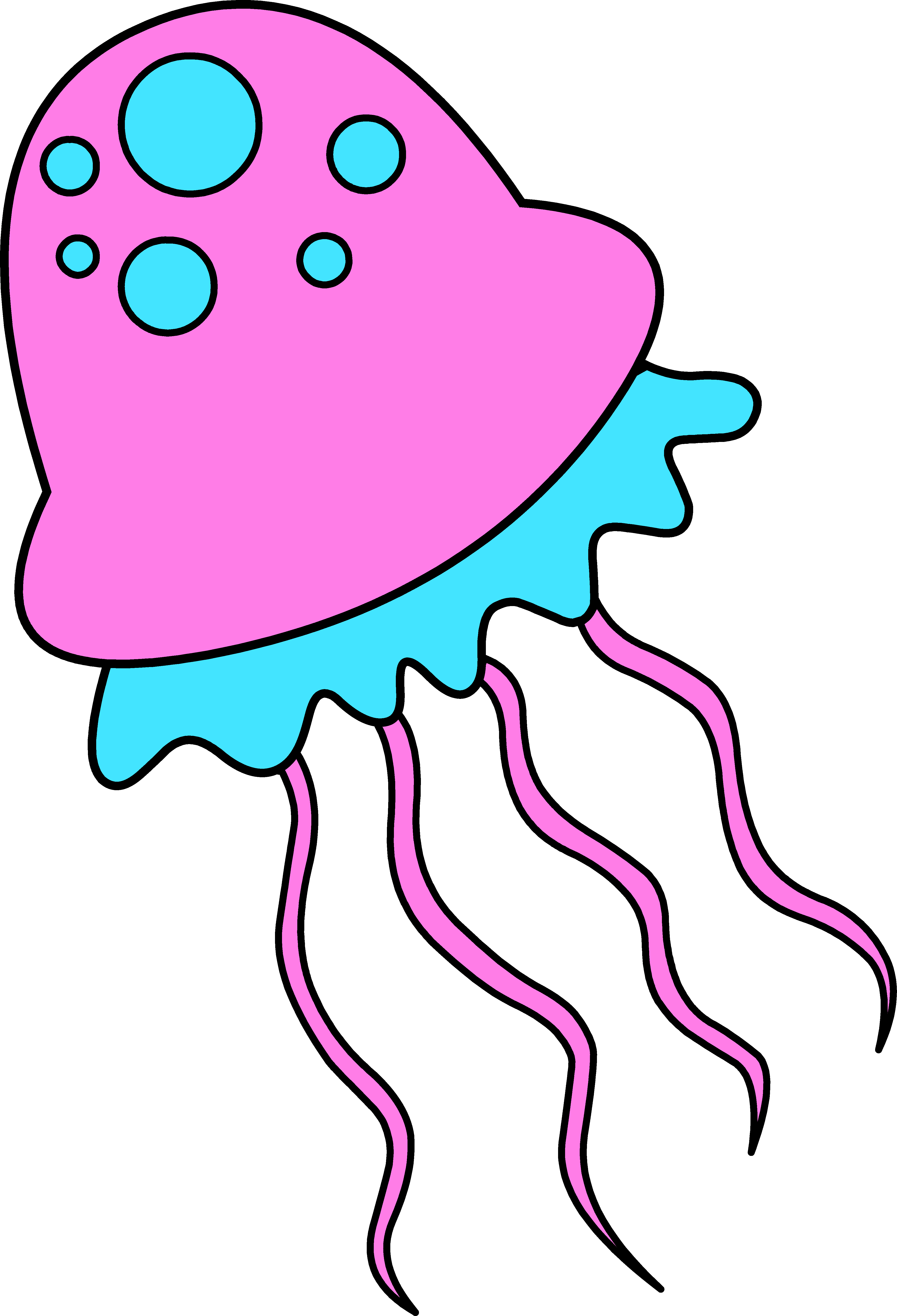 Cute Jellyfish Clipart - Cute Jellyfish Clipart (4224x6197)