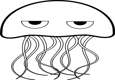 Books Coloring Medium Size Sea Turtle Clip Art Jellyfish - Coloring Book Jellyfish (476x333)