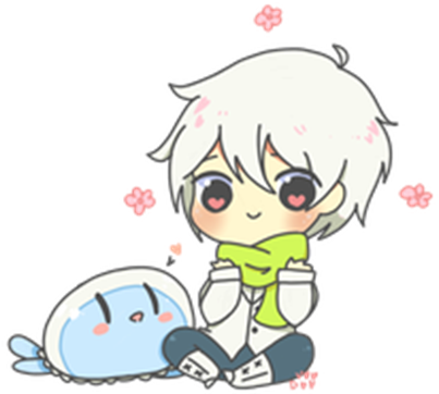 Drawn Jellyfish Chibi - Clear Dramatical Murders Chibi (420x420)