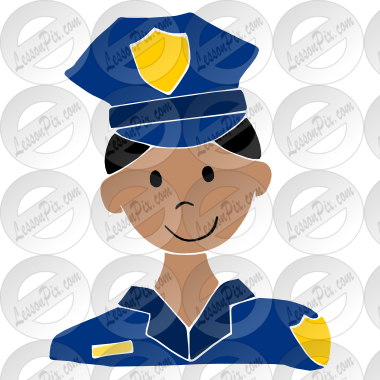 Police Officer Stencil - Cartoon (380x380)