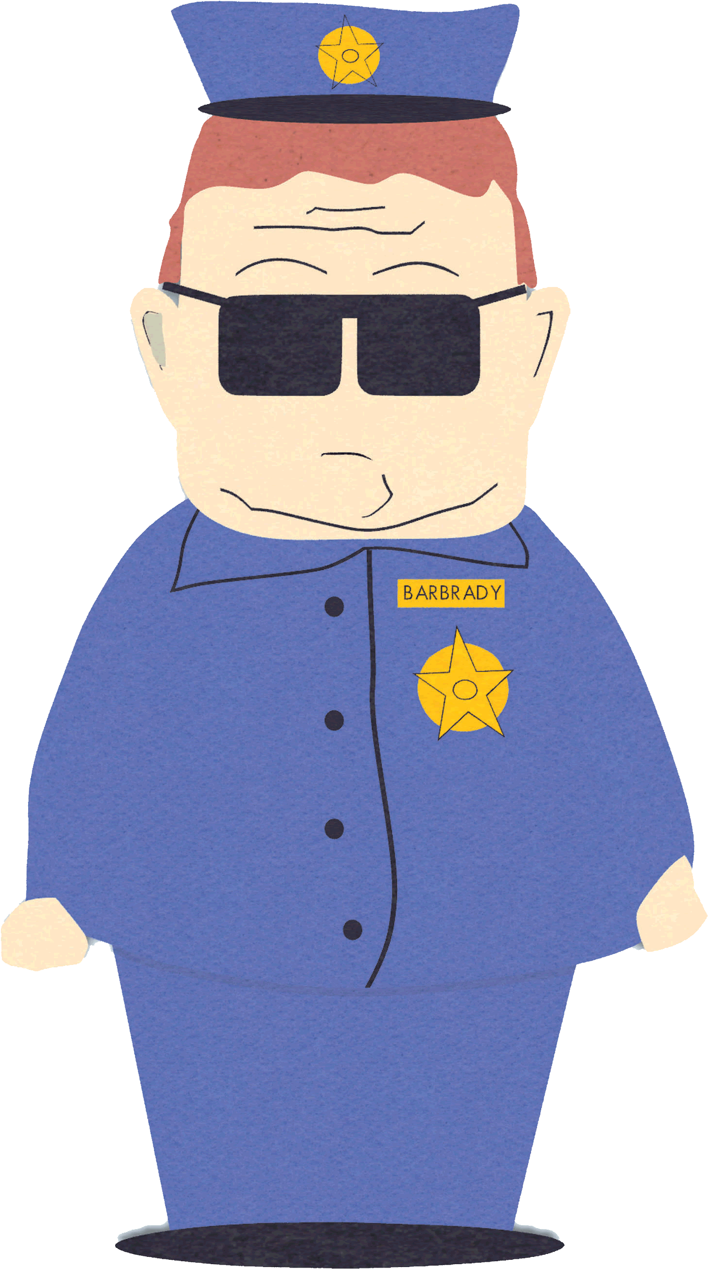 Police Clipart Officier - South Park Officer Barbrady (1500x2645)