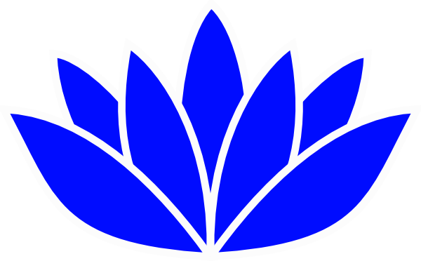 Blue Rose Clipart Blue Lotus - Blue Lotus Flower Vector (600x372)