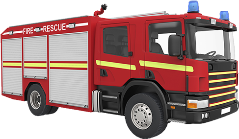 A Fire Truck Today Will Have A Fire Hose Attached And - Firefighter Truck Png (500x290)