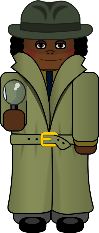 Mystery Clipart Female Detective - Female Detective Clipart (342x800)