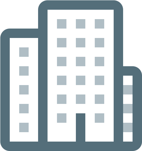 Commercial Center Design - Flat Building Icon Png (512x512)