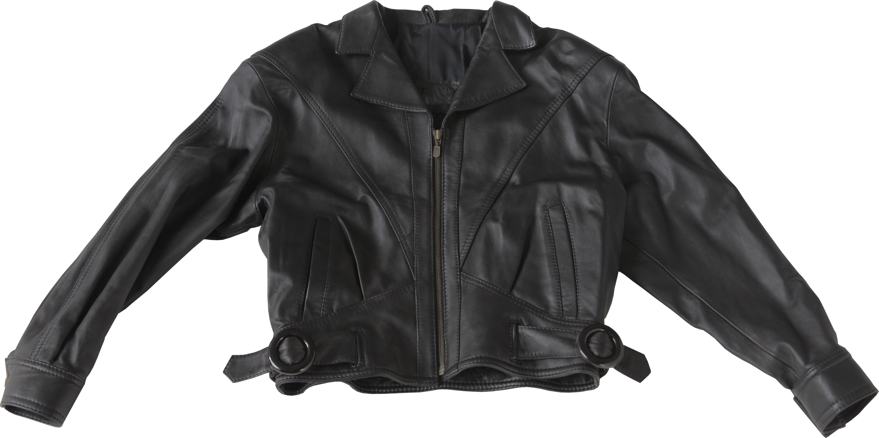 Black Leather Jacket Transparent Png - Black Jacket Png (3511x1749)