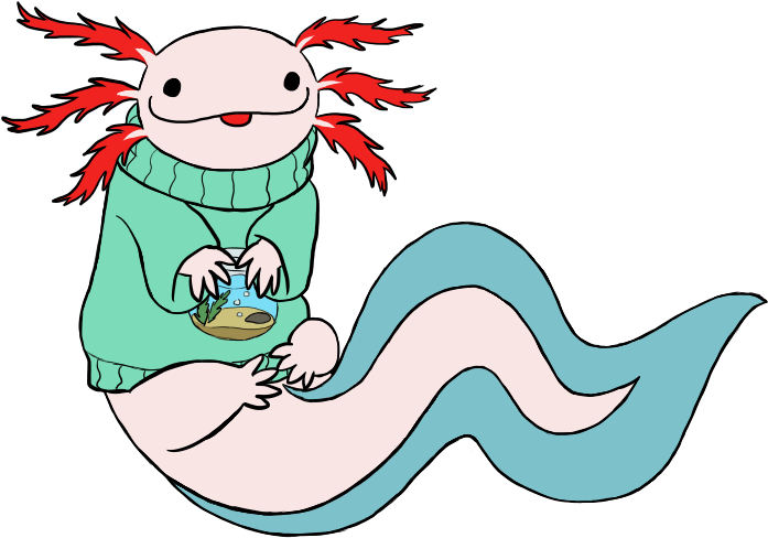 Axolotl Wearing A Fishbowl Sweater By Metalatias5 On - Dipper Pines (750x540)