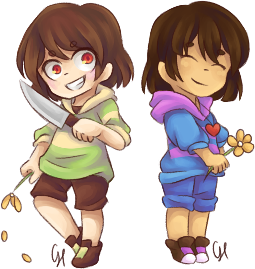 Frisk And Chara By Cairolingh - Undertale Frisk And Chara (894x894)