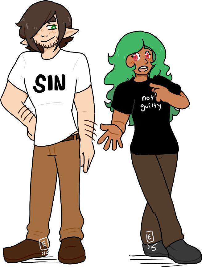 Sin Vs Not Guilty By Eeldoodles - Cartoon (769x928)