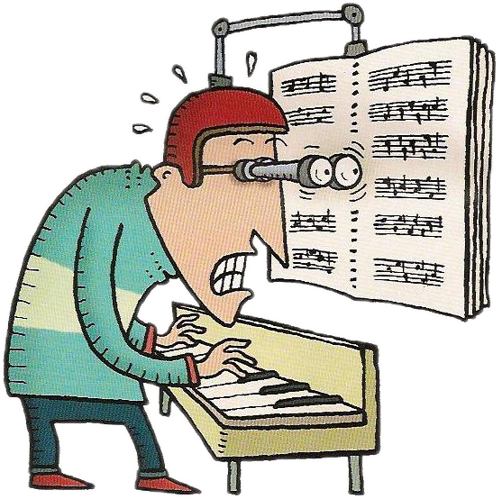 Sight-reading And The Trivium - Sight Reading Cartoon (557x554)