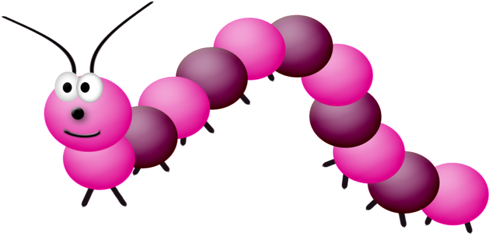 Caterpillar Png Clipart - Pink Caterpillar Clipart (1022x547)